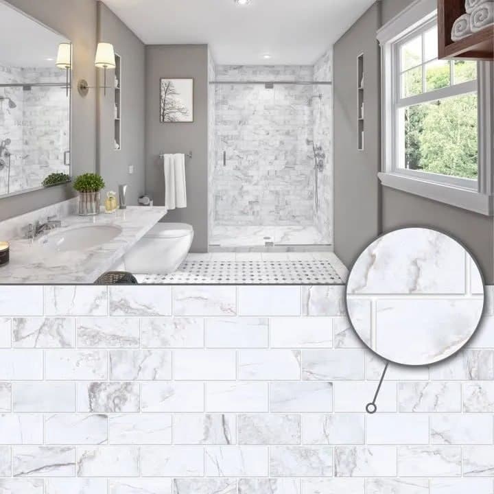 Calacatta White 3x6 – Jacob Showers and Baths St. Louis remodel