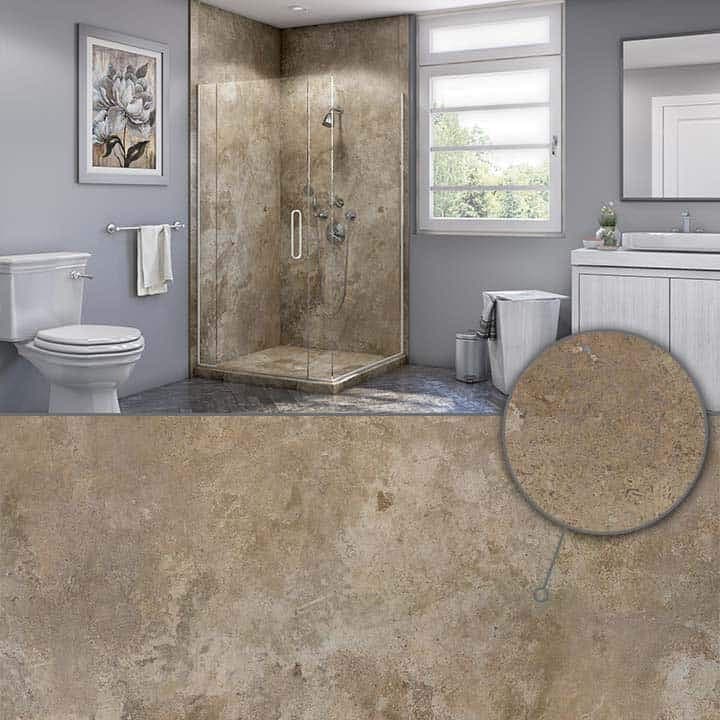 Mocha Travertine shower wall color – Jacob Showers and Baths St. Louis