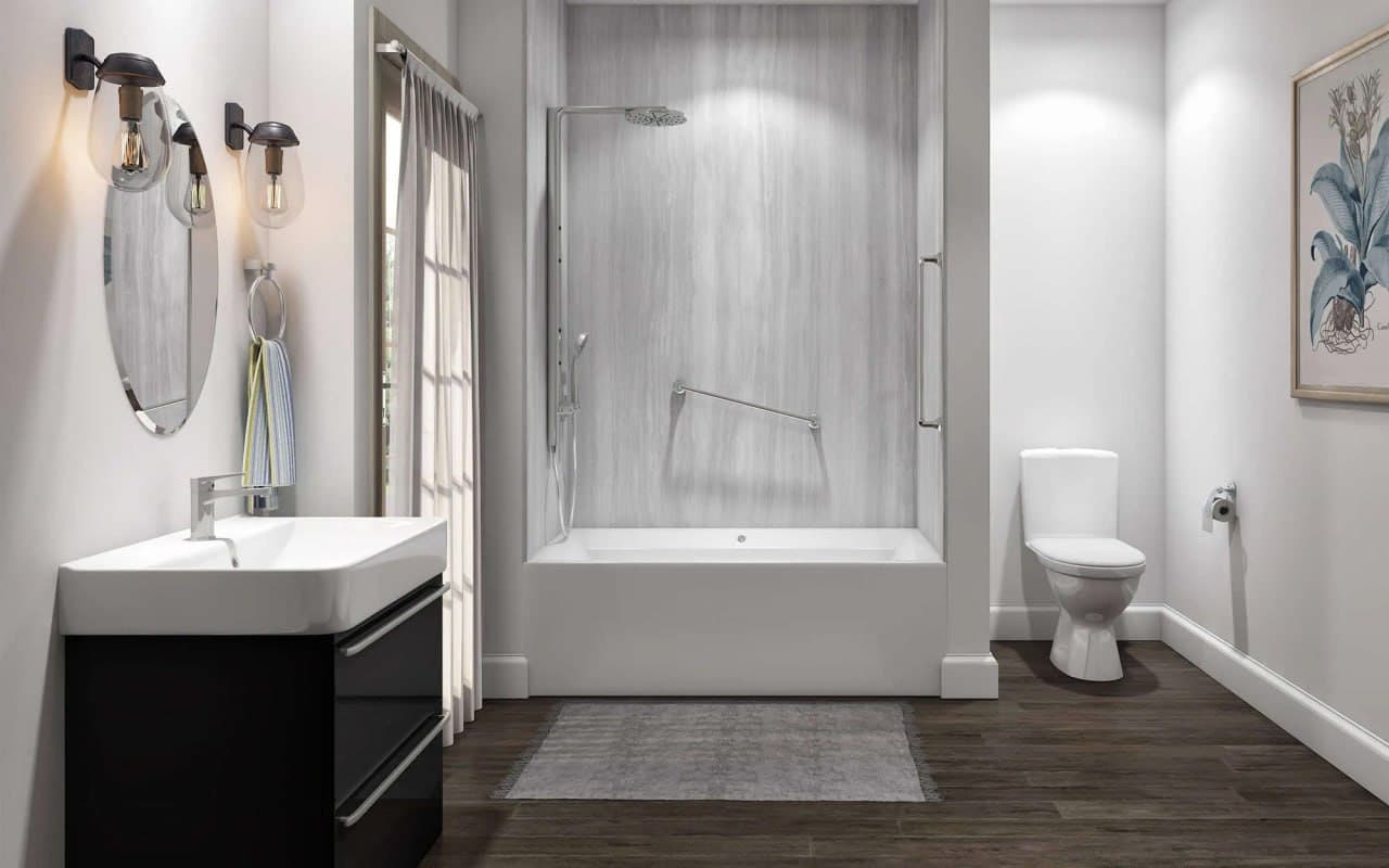 Veincut Grey shower wall color – Jacob Showers and Baths St. Louis