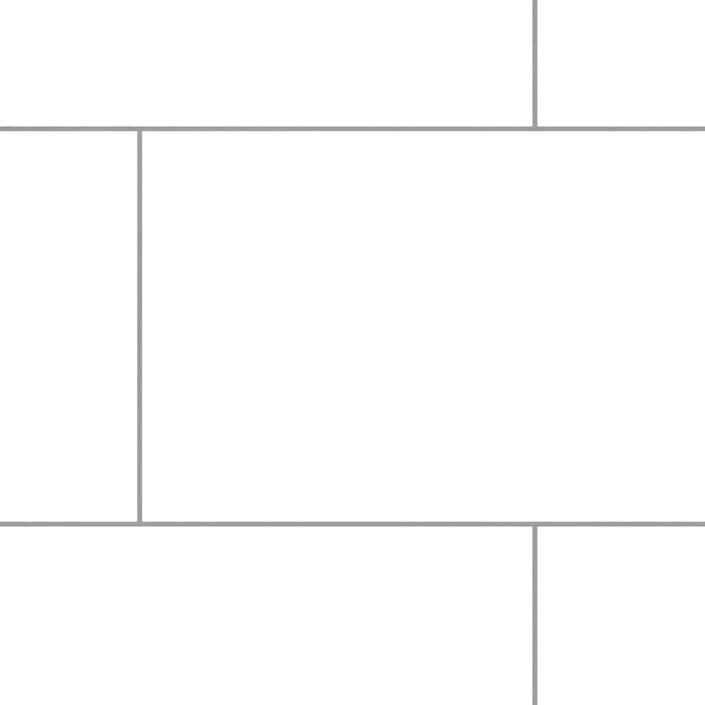 SimTile 10x20 inch gray grout large-format pattern – Jacob shower wall system