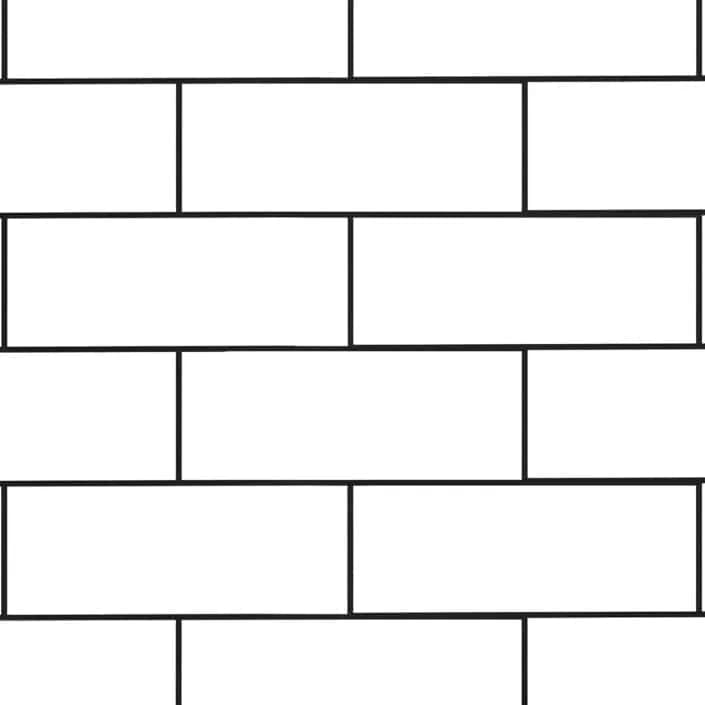 SimTile 3x8 inch black grout pattern – Jacob shower wall system St. Louis