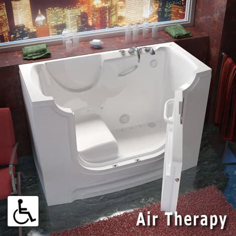 Air Therapy walk-in tub with open door and accessible entry